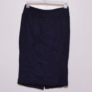 Anthropology Skirt Knit Heavy Navy Blue Size 8